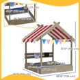 thumbnail image 3 of Outsunny Outdoor Sandbox with Cover for 3-7 Years Old, Backyard, Grey, 3 of 10