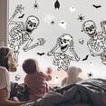 thumbnail image 2 of Pegatinas de ventana de Halloween Decoraciones de fiesta de Halloween Pegatinas de ventana de esqueleto JAMW  Sencillez, 2 of 2