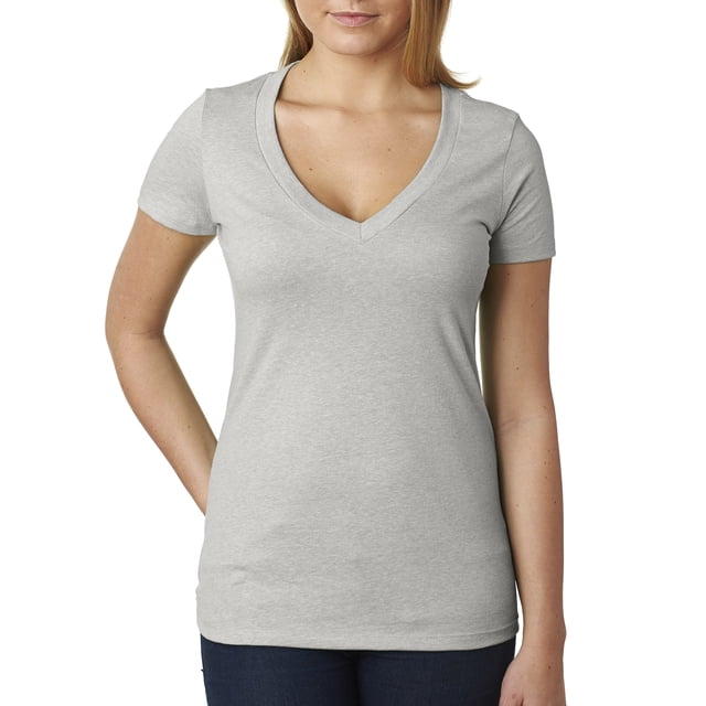 Camiseta CVC con escote en V profundo para mujer SILK S Ropa de siguiente nivel 6640