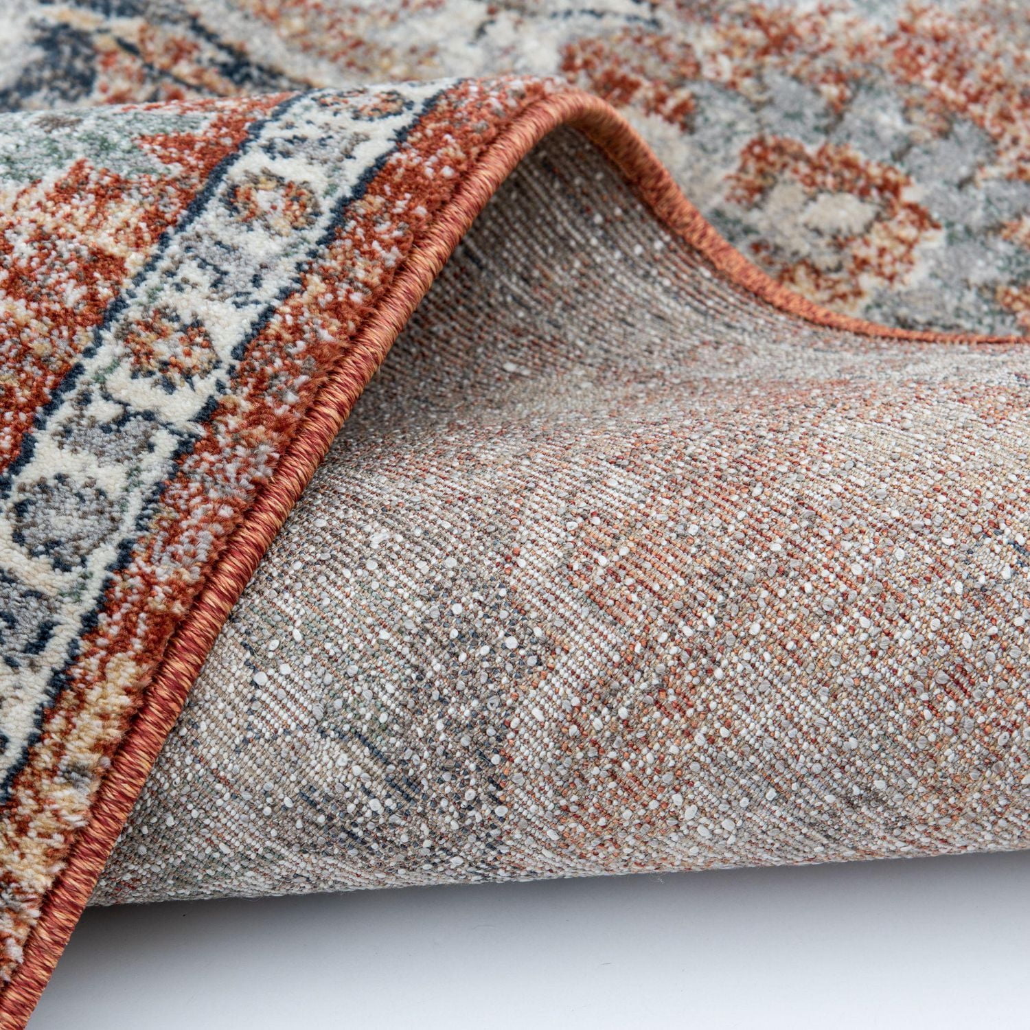 Tapis tissé bleu et blanc Pescara