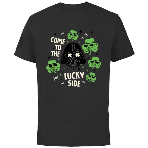 Star Wars Darth Vader The Lucky Side St. Patrick’s Day - Short Sleeve Cotton T-Shirt for Adults - Customized-Black