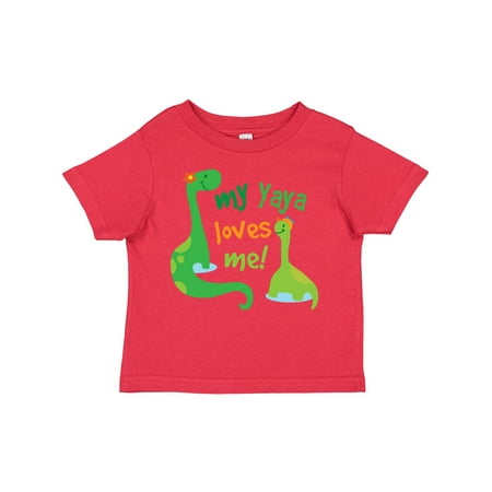 

Inktastic My Yaya Loves Me Grandson Dinosaur Gift Toddler Boy Girl T-Shirt