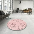 thumbnail image 3 of Ahgly Company Indoor Rectangle Patterned Light Coral Pink Area Rugs, 4' x 6', 3 of 6