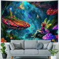 thumbnail image 4 of BCIIG   Forest Mushroom Tapestry for Bedroom Fantasy Butterfly Elf Fairy Wall Hanging UV Reactive Forest Decor Wall Tapestry Aesthetics for Living Room Dorm Office 60x50inch, 4 of 6