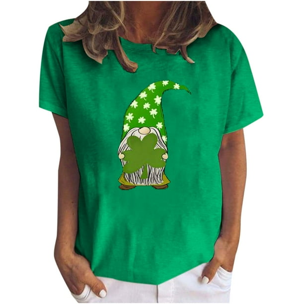 Camiseta de manga corta con cuello redondo suelta informal estampada para mujer Fridja gope2290
