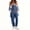 Blue, variant on Womens Overalls Bib Overalls Barrel Leg Adjustable Strap Jean Pants Jumpsuits with Pockets