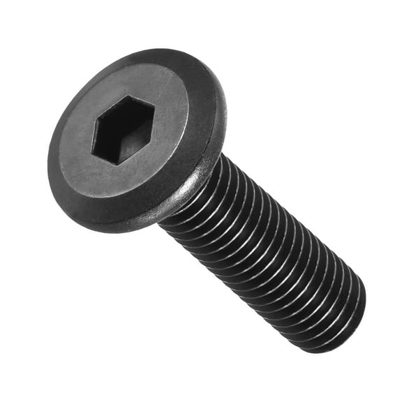 Flat Head Hex Socket Cap Screws Bolts(M8-1.25x30) 20Pcs, Steel Hex Socket Furniture Bolts Countersunk Screws - for Furniture Woodworking Project, Black