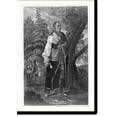 thumbnail image 2 of Historic Framed Print, Portrait of Hendrick, Mohawk chief, full length standing holding tomahawk with camp scene in background, 17-7/8" x 21-7/8", 2 of 9