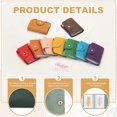 thumbnail image 3 of Uxcell Leather Credit Card Holder Business Cards Organizer Slim ID Card Case Pocket Wallet Protector with 24 Slots for Men and Women, Green, 3 of 7