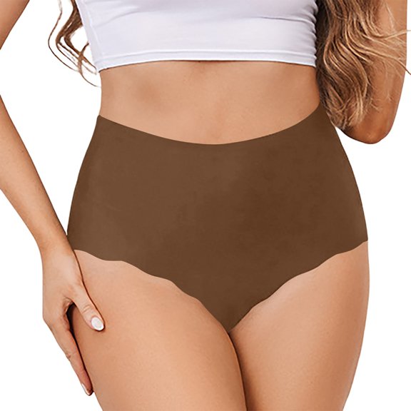 Women's Seamless High Waist Panties Breathable Gusset No Show Underwear Comfortable Everyday Wear