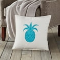 thumbnail image 2 of Greendale Home Fashions 20" x 20" Turquoise Pineapple Cotton Canvas Decorative Pillow, 2 of 4