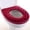 Red, variant on Soft Flock Toilet Seat Cover with Zipper, Non Slip Thicker Warmer Washable Bathroom Toilet Seat Cushion, Easy-Install Reusable Toilet Lid Seat Cover Pads-Brown
