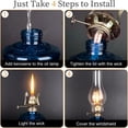 thumbnail image 7 of HIBIBUD 2 Pcs Chamber Oil Lamps for Indoor Vintage Kerosene Lamp Rustic Hurricane Kerosene Lantern with Adjustable Fire Wick Lighting Oil Lantern for Tabletop Decor and Emergency Lighting,H:12.6'', 7 of 7