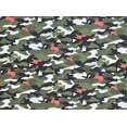 thumbnail image 2 of Zelouf Spun Polyester Spandex Print  , Sewing, DIY, Crafts Fabric by the Yard, 798 Olive/blk, 7 Yard, 2 of 2