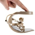 thumbnail image 4 of Women Jelly flip Flop Bow Sandals-Beach Flat Rivets Rain Ankle Strap Thong Nude, 4 of 5
