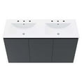 thumbnail image 5 of Modway Bryn 48" Wall-Mount Double Sink Bathroom Vanity in Gray White, 5 of 9