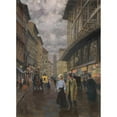 thumbnail image 2 of Charles Vetter 14x18 Black Ornate Wood Framed Double Matted Museum Art Print Titled - Munchner Weinstrase with a View Towards Theatinerkirche, Right the Scaffolding of the Town Hall (19, 2 of 5