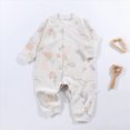 thumbnail image 2 of KPOPLK Baby Boy's Pajama with Bamboo Viscose Jumpsuit Romper Button Down Toddler Boy Sleeper Sleepwear Size 3-6, 2 of 5