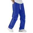 thumbnail image 2 of Mgmyaa Men's Flat Front Sports Pants With Drawstring Elastic Waist Stretchable Adjustable Straight Leg Full Length Soft Lightweight For Jogging, 2 of 8