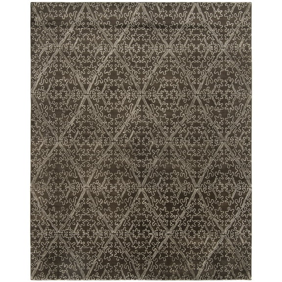 SAFAVIEH Martha Stewart Strolling Garden Geometric Area Rug, Coffee/Brown, 7'9" x 9'9"