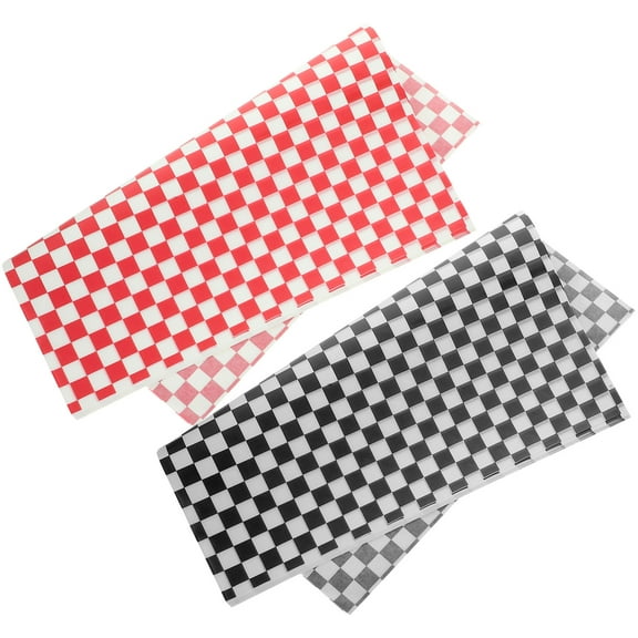HEMOTON Baking Paper Sheets for Sandwich Wrapping with Checkered Pattern Assorted Color 100 Sheets
