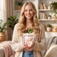 thumbnail image 6 of Cute Girl Head Succulent Planter Creative Flower Pot Figurine Decorative Plant Holder for Home Office Desk, 6 of 6