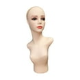 thumbnail image 3 of Cabeza de maniquí femenino, soporte del modelo de exhibición de pelucas, soporte suave para la exhibición de pelucas, fabricación, peinado, joyas, Aumentar, 3 of 8