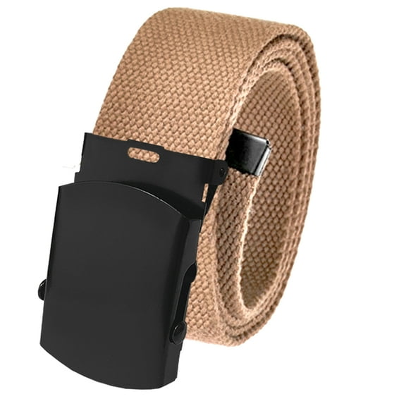 Men's Golf Belt in 1.5 Black Slider Belt Buckle with Adjustable Canvas Web Belt XXX-Large Khaki