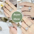 thumbnail image 5 of Wuziwen Halo Oval Cut Wedding Ring Sets for Her 925 Sterling Silver Engagement Rings for Women Size 10, 5 of 9
