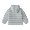 thumbnail image 4 of Jalioing Puffer Jacket for Kids Winter Lightweight Long Sleeve Zipper Up Thermal Coat Solid Color Hooded Puffy Outerwear, 4 of 7