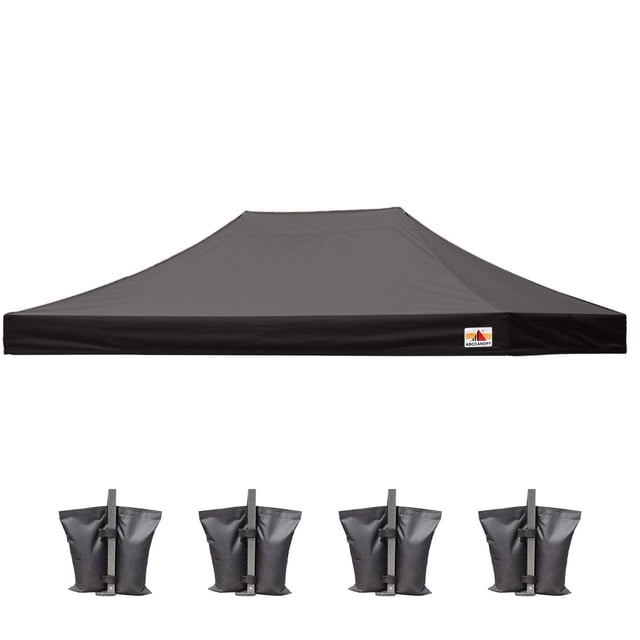 Toldo de repuesto ABCCANOPY de 10 x 20 cm, negro, impermeable