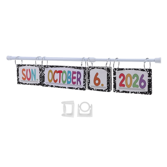 FOMIYES Flip Calendar for Desk and Wall with Date Cards for Classroom Schedule