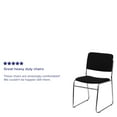 thumbnail image 4 of Flash Furniture 500 lb. Capacity Black Fabric High Density Stacking Chair with Chrome Sled Base, 4 of 12