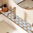 thumbnail image 2 of Yayeee Faucet Mat for Kitchen Sink 14.7" Diatomite Long Splash Guard Pad, Cartoon Floral Dog Pattern, 2 of 7