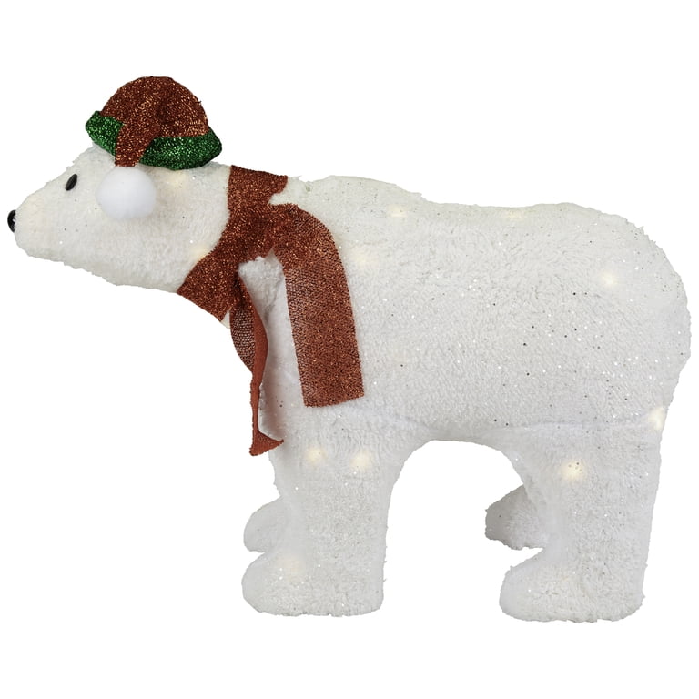 Little Birdie Christmas Embellishments – Pack Of 6 Glitter Polar Bear Stickers For Scrapbooking & Crafts