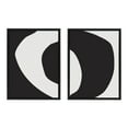 thumbnail image 3 of Kate and Laurel Sylvie Minimal Modern Organic Abstraction 1 and 2 Black and White Framed Canvas Wall Art Set by The Creative Bunch Studio, 2 piece 18x24 Black, Simple Minimalist Art for Wall, 3 of 7