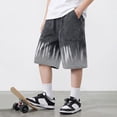 thumbnail image 5 of Uobin Boys Baggy Cargo Jean Shorts Loose Fit Jorts Wide Leg Denim Shorts with Utility Pockets Back to School Casual Outfits 5-15Y, 5 of 7