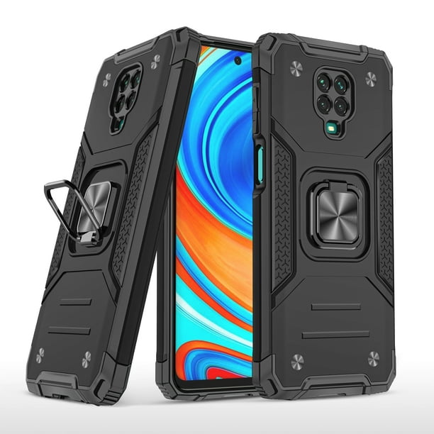 Funda de teléfono para Redmi Note 9 Pro/Note 9S de Uso Rudo Shock color + Mica de Cristal