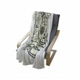 thumbnail image 4 of Sugar Skull Soft Flannel Fleece Throw Blanket, Illustration of Calavera Diamond and Roses Vintage Revival Design, Cozy Plush for Indoor and Outdoor Use, 50" x 70", Cream Grey Black, by Ambesonne, 4 of 6