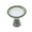 Grass Green + Ceramic, variant on FENGFAN Handmade Glazed Ceramic Bird Bath Rust Red Off-White Gradient 17 Inch Scalloped Tray 18 Inch Pedestal Base 1 Pack