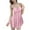 Pink, variant on Womens Nightgown Cute Teddy Sleepwear Ruffled Underwear with Shorts Christmas Gifts, White L