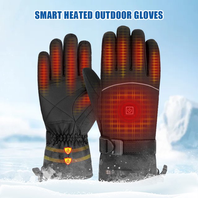 Calentador de manos con calefacción de invierno Guantes eléctricos Impermeables a prueba de frío Deportes al aire libre