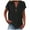 Black, variant on Womens Solid Color Henley Summer Tops V Neck Button Dressy Casual T Shirts Blouses Trendy Clothes (Beige, XL)