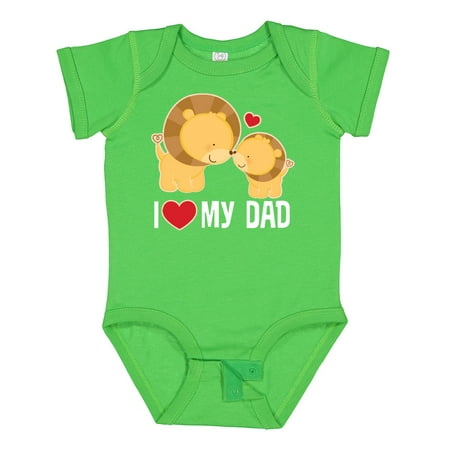 

Inktastic Fathers Day I Love My Dad Boys Lion Gift Baby Boy or Baby Girl Bodysuit