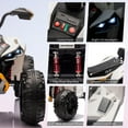 thumbnail image 3 of 24 Volt Kids ATV Ride-On, Electric Dual 4 Wheeler with 2-Seater, Ride on Toys for Big Kids with Bluetooth, LED Lights, Music, High Low Speed, White, 3 of 5