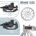 thumbnail image 4 of BUCKLOS MTB Hydraulic Disc Brakes Set with 160mm Rotors 2 Piston Bike Disc Brake Aluminum Alloy Levers with Calipers PM/is Adapter Fit for Mountain Bike, Road Bike, BMX HB-323, 4 of 8