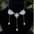 thumbnail image 1 of Witch Crystal Magic Enchanted Faerie Queen Necklace Pagan Butterfly Forest Faerie Pendant Necklace, 1 of 4