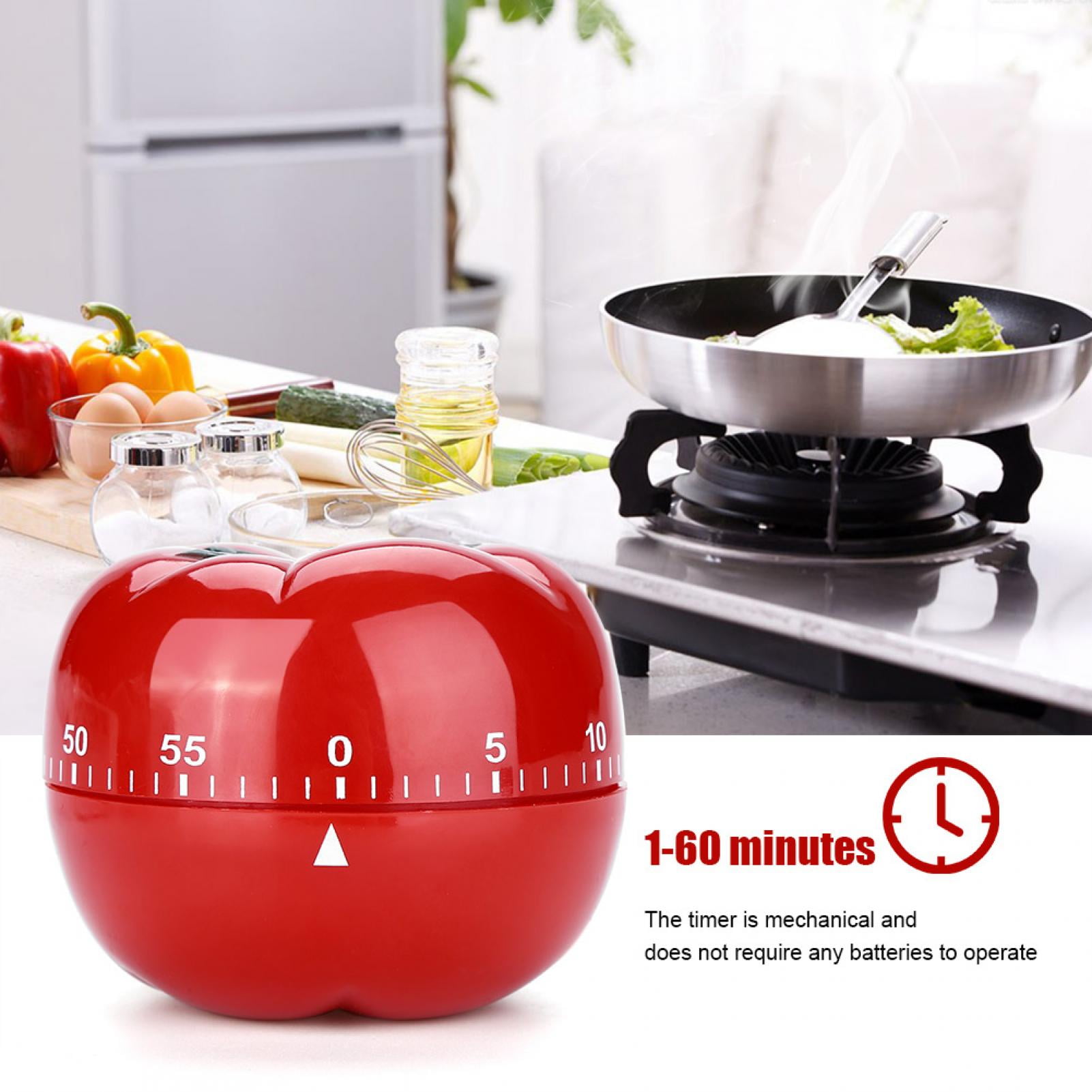 1xKitchen Tomato Shaped Timer 60 Minutes Cooking Mechanical Countdown A7Z8 E3Z5