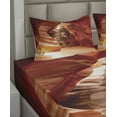 thumbnail image 2 of Ambesonne USA Fitted & Top Sheet Set with Shams, Grand Canyon in Colorado, Red Orange Brown, 2 of 4