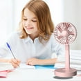 thumbnail image 1 of PRETXORVE Foldable Telescopic Charging Fan,, Mini Portable Desktop, Soft Wind Student Dormitory, 1 of 8